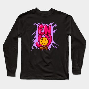 Graffiti Enjoy The Life Lilac Storm Long Sleeve T-Shirt